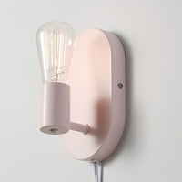 Globe Electric Kiel 1 Light Matte Pink Plun-in ili Hardwire Wall Sconce, 91002313