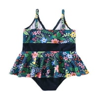 Obiteljski podudarni ljetni kupaći kostim bez rukava viseći vrat cvjetni romper ili elastični bend cvjetni plivači