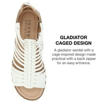 Kolekcija Journee Women Delilah Tru Comfort pjena široka širina gladijator Sliver klinaste sandale