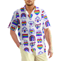 Havajske košulje s duginim printom, Ležerne havajske košulje, havajska košulja za plažu kao rođendanski poklon
