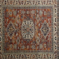 Vintage Boemski tepih, zarđala Narančasta, plava, 2ft 8ft, trkač