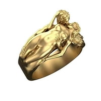 Heiheiup pretjeranih prstena žena i serija muškaraca Day Valentinovo ljubavni prstenovi prstenovi prsten veličine