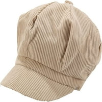 Kapa za novinare _ baršunasti osmerokutni Šeširi Retro jednobojna Beretka zima-jesen šešir za novine Vintage kapa