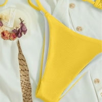 Gaecuw dva kupaća kostim za žene bikini setovi za žene halter trokut kupaći kostim gornji rukavi s visokim strukom