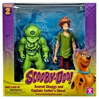 Akcijska figura prestrašenog Scoobie-Doo Shaggija i duha kapetana Cutlera, pakiranje