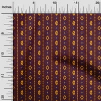 Oneoone organski pamuk voile tkanina pruga i geometrijski ikat dekor tkanina tiskana bty široka
