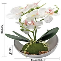 Umjetna orhideja cvijet u loncu bijeli aranžman s vazama biljni bonsai za dnevnu sobu vjenčanje ureda za dom stol