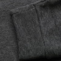 GUZOM ženski vrhovi dugih rukava- patchwork casual modni print vrhovi novi dolasci siva veličina 6