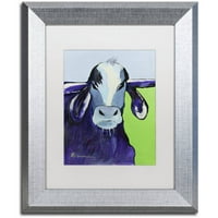 Zaštitni znak likovna umjetnost Bull Drool Canvas Art by Pat Saunders-White, White Matte, Silver Frame