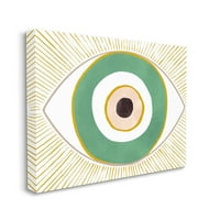 Zeleni moderni simbol zlog oka apstraktna Galerija slika omotano platno ispis zidne umjetnosti