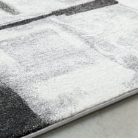 Umjetnički tkalci alejo crno siva moderna 5'3 7'7 područja prostirka