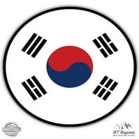 Južnokorejska zastava-8-inčna vinilna naljepnica-za prijenosno računalo za automobil MBP-Vodootporna naljepnica