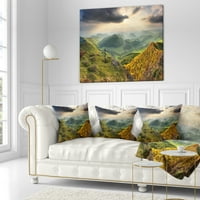 Dizajn Slovačka Slorska šuma planina - pejzažni tiskani jastuk za bacanje - 18x18