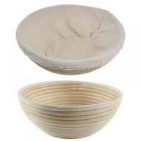 Okrugla košara za provjeru kruha od alternativnog kruha s uklonjivom oblogom ručno izrađena košara od prirodnog
