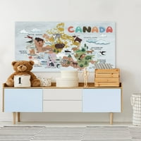 Marmont Hill Cloud Canadian Map Canvas Wall Art