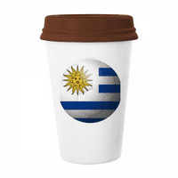 Nogomet s nacionalnom zastavom urugvajska nogometna šalica za piće kava staklena keramička šalica s poklopcem