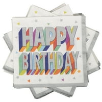 Papir rođendanske zabave pića salvete, 5, šareni konfeti, salvete