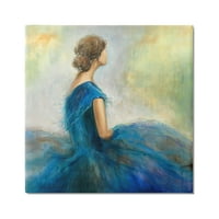 Stupell Industries, donje развевающееся plava haljina, Klasična vitičastu slikarstvo, Galerija slika, Zamotan