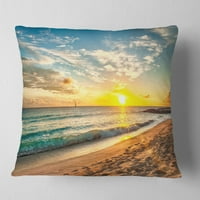 Dizajnerska Bijela plaža na otoku Barbados-Moderni jastuk s morskim krajolikom-16.16