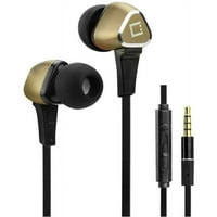 Premium Stereo slušalice u uhu s ugrađenim mikrofonom i višenamjenskim daljinskim upravljačem, zlatne