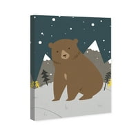 Wynwood Studio životinje zidne umjetničke platnene platnene zglobove medvjeda snijeg zoološki vrt i divlje životinje