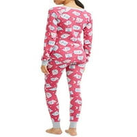 Toast & Jammies Women's Plus toplinski dugački set John Sleep set