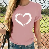 Najbolja ženska majica kratkih rukava s printom srca casual bluza majica