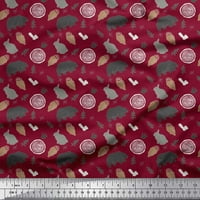 Soimoi crveni pamuk Jersey tkanina divlji život životinjskog tiska šivanje tkanina