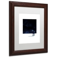 Zaštitni znak likovna umjetnost 'Idem natrag' platno umjetnost Roberta Farkasa, bijelog mat, drveni okvir