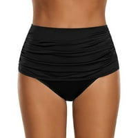 Koudehua ženske plivačke kratke hlače s visokim strukom na dnu ruširanih bikinija tankini gaćice bk s kupaćim