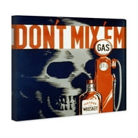 Wynwood Studio Pijeva i alkoholna pića Zidna umjetnička platna Otisci 'Don Mi' Em 'Em' Em 'Liquor - Crvena, crna