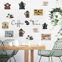 Runtoo kava bar zid art naljepnica za kavu za kavu citati kuhinjski zidni naljepnice naljepnice kafić ureda ureda