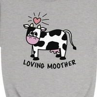 Ljubav moćna krava muški unise fleece majice Majčine Dan poklona