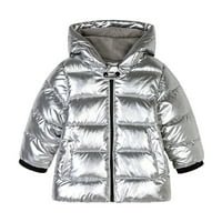 Dječaci djevojčice Lagane jakne s puhama, kaputi, SilverCell Kids Vodootporan Shiny Parka Coats Zimska topla odjeća,