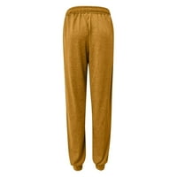 FJOFPR jeseni odjeća Ženske hlače velike veličine povremene čvrste boje elastični struk labave hlače