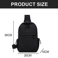 Jednostavna PU kožna torba za rame multifunkcionalna torba za prsa - crna