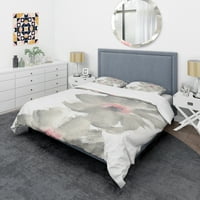 DesignArt 'Shabby Grey Blush Cosmo I' Shabby Duvet Cover Set