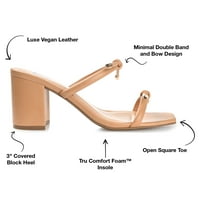 Ženske sandale od stiropora s otvorenim četvrtastim nožnim prstima na blok petu