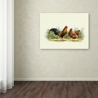 Zaštitni znak likovne umjetnosti 'Cockerel and Hen Copy' Canvas Art by MacNeil Studio