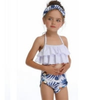 Wofedyo Djevojčica odjeća mališana Dječja djeca Djevojke djevojčice ruffles cvjetni print dva kupaćeg kostim kupaćim