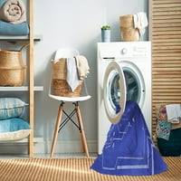 Unutarnji tepisi za pranje rublja, pravokutni s prijelaznom svijetloplavom vrpcom, plavi tepisi, 6 '9'