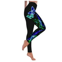 Twifer gamaše za žene modni modni leptir tiskani joga hlače plus veličina casual visokog struka sportske hlače
