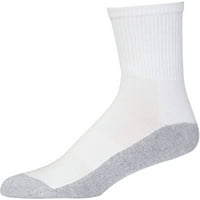 Gildan muške bijele čarape s teškim srednjim udjelom, 10-pack