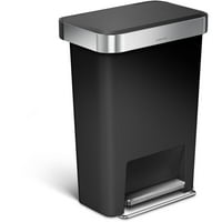 plastična pravokutna kuhinjska kanta za smeće s džepom, Crna