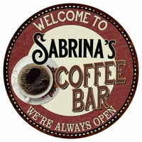Sabrini's Coffee Bar okrugli metalni znak kuhinjske sobe Dekor zidni dekor 100140041314