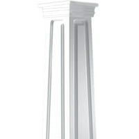Ekena Millwork 12 W 10'H Crasssman Classic Square Konus, prikupljeni kolumna panela, Prairie Capital & Prairie