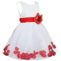 Djevojke princeza pageant cvjetna djevojka haljina vjenčana djeveruša tulle maturalna haljina od lopte crvena