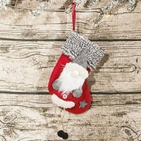 Božićne čarape Velike čarape s klasičnom figurom šume Božićna čarapa, paket slatkiša, Božićni ukrasi, Božićni