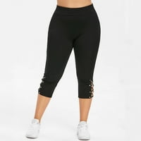 hlače za žene rastezljive pripijene sportske cleggings Plus size križne hlače