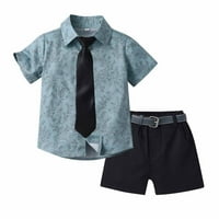 Prodaja odjeće za male dječake Odjeća za ljetnu dječju odjeću košulja s reverom kratkih rukava za dječake Kratke